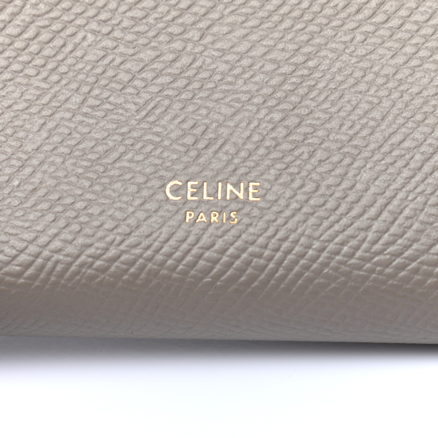 Celine Grained Calfskin Medium Multifunction Strap Wallet Pebble Mineral 10 of 10