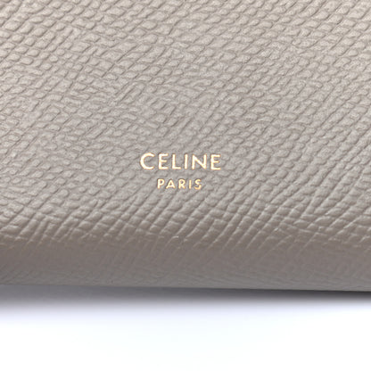 Celine Grained Calfskin Medium Multifunction Strap Wallet Pebble Mineral 10 of 10