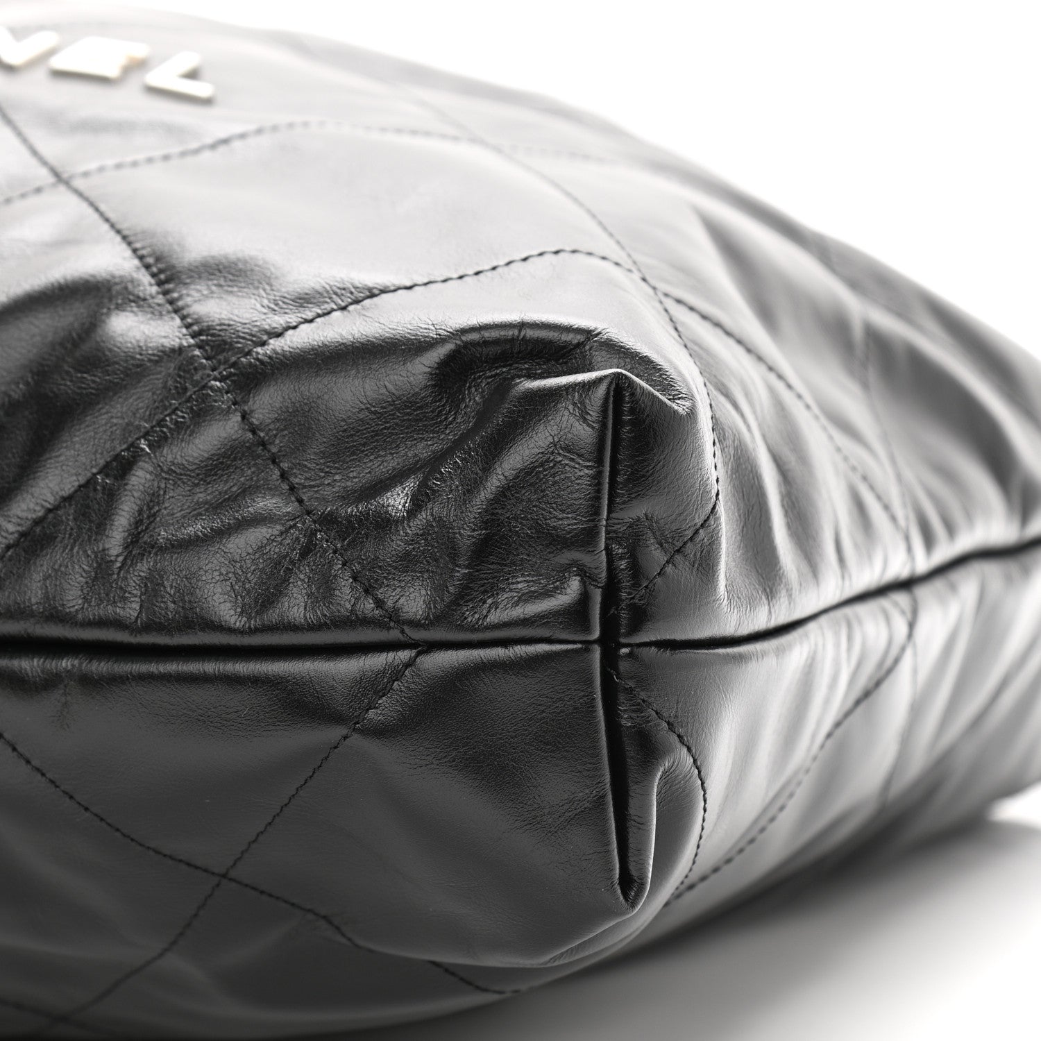 Chanel Shiny Calfskin Quilted Chanel 22 Black 10 of 11