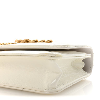 Chanel Shiny Crumpled Calfskin Quilted Chanel 19 Wallet On Chain WOC White 11 of 11