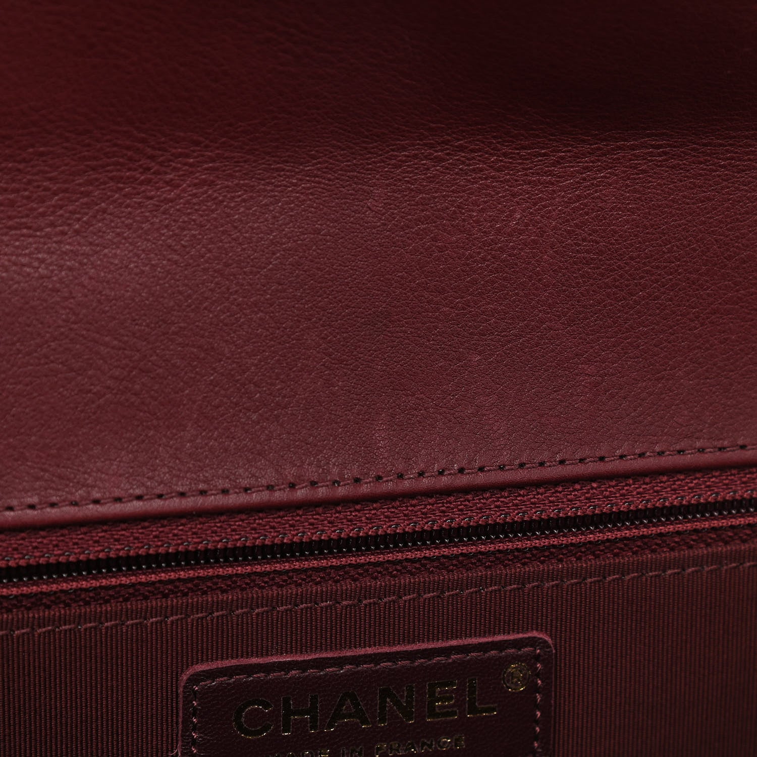 Chanel Calfskin Quilted Large Flap Bag Burgundy 11 of 11