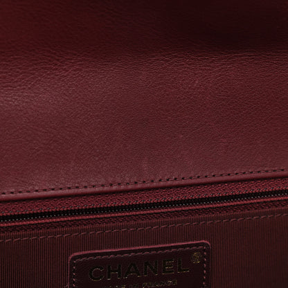 Chanel Calfskin Quilted Large Flap Bag Burgundy 11 of 11