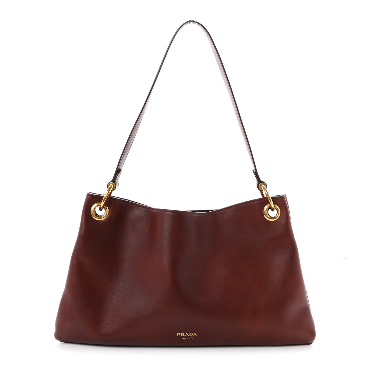 Prada Nappa Large Etude Shoulder Bag Brown 1 of 10