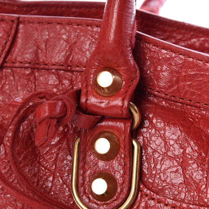 Balenciaga Agneau Gold Metallic Edge Hardware S City Rouge Rubis 17 of 18