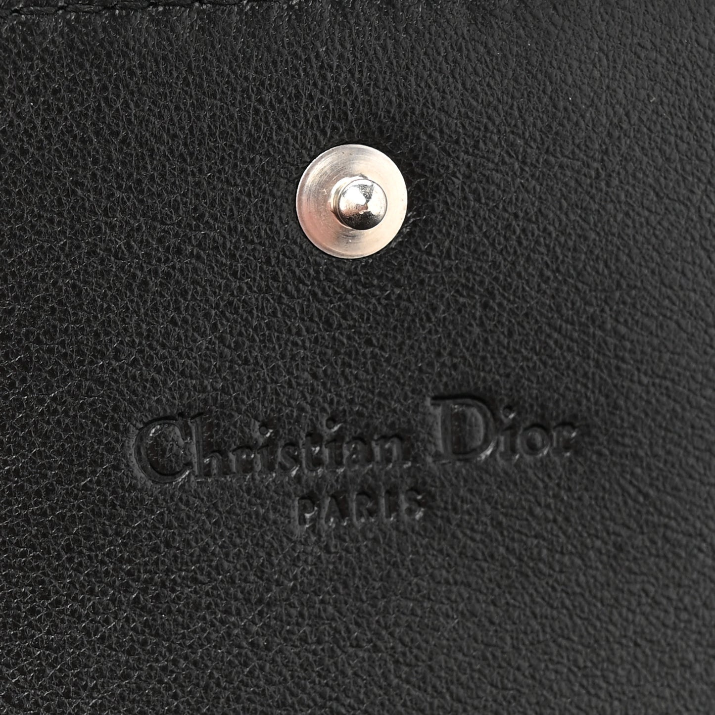Patent Lambskin Cannage Lady Dior Rendezvous Wallet On Chain Black
