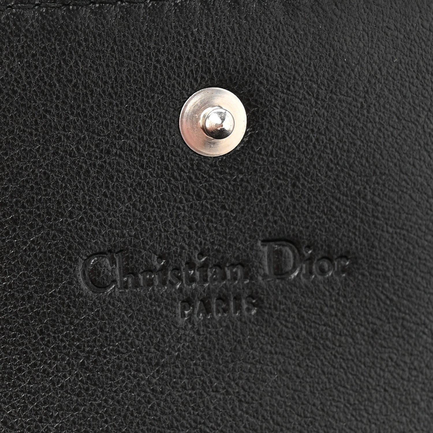 Christian Dior Patent Lambskin Cannage Lady Dior Rendezvous Wallet On Chain Black 9 of 12