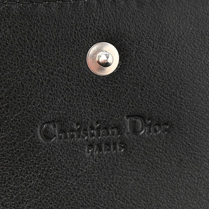 Christian Dior Patent Lambskin Cannage Lady Dior Rendezvous Wallet On Chain Black 9 of 12