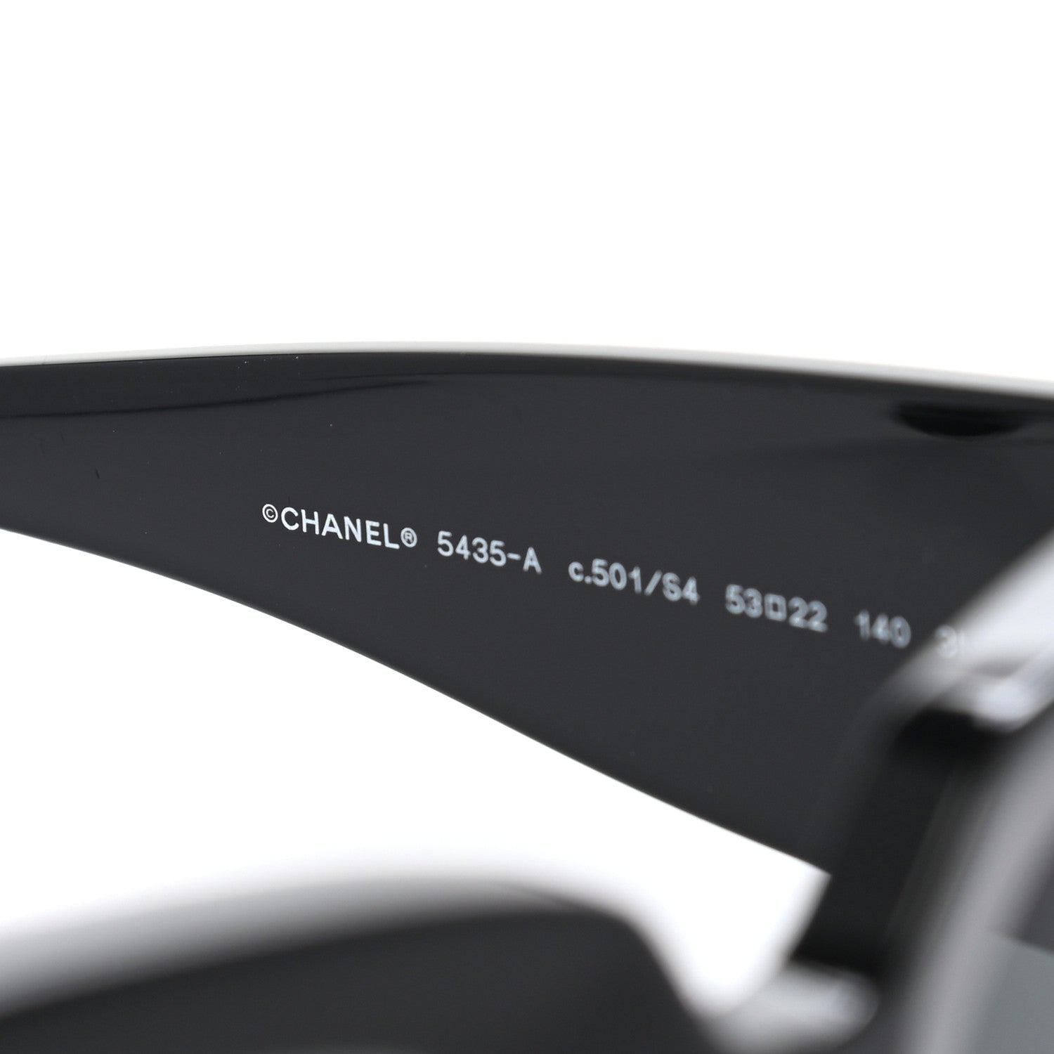 Chanel Acetate Rectangle Sunglasses 5435 Black 5 of 7