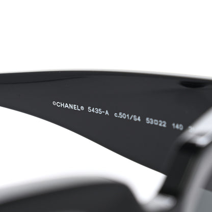 Chanel Acetate Rectangle Sunglasses 5435 Black 5 of 7