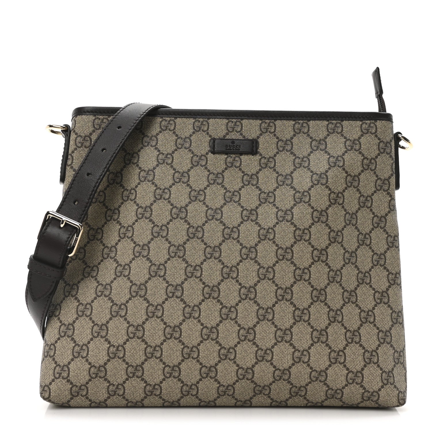 Gucci GG Plus Monogram Medium Flat Messenger Bag Dark Brown 2 of 19