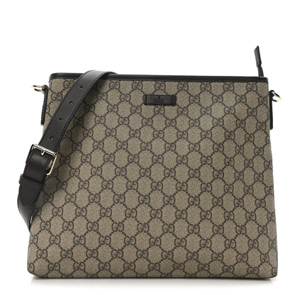 Gucci GG Plus Monogram Medium Flat Messenger Bag Dark Brown 2 of 19