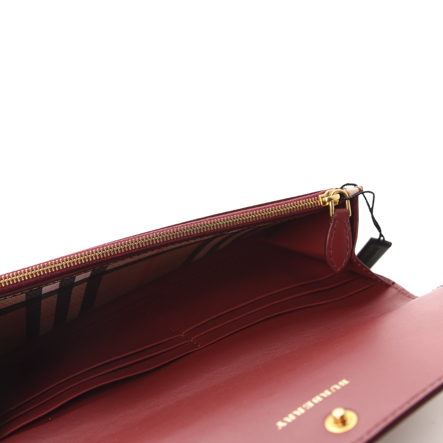 Burberry Vintage Check Continental Wallet Crimson 5 of 6