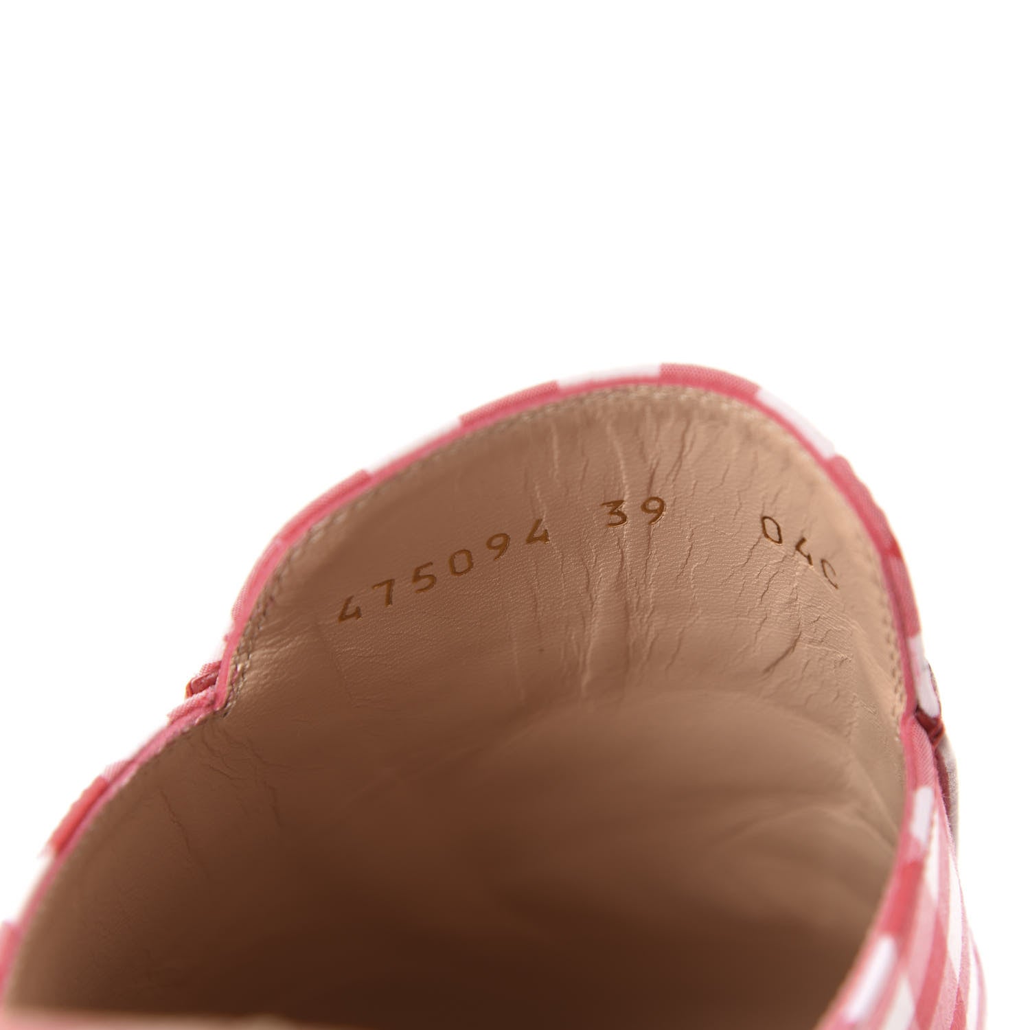 Gucci Cotton Gingham Womens Princetown Slippers 39 White Red 13 of 13