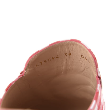 Gucci Cotton Gingham Womens Princetown Slippers 39 White Red 13 of 13