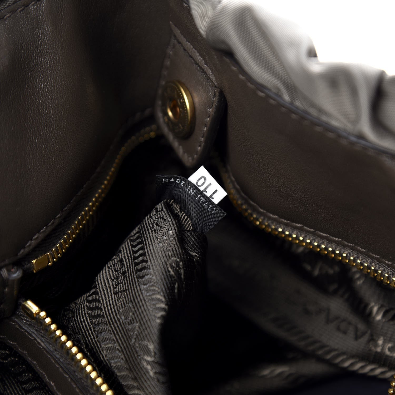 Prada Tessuto Nylon Jacquard Logo Tote Fumo 6 of 12