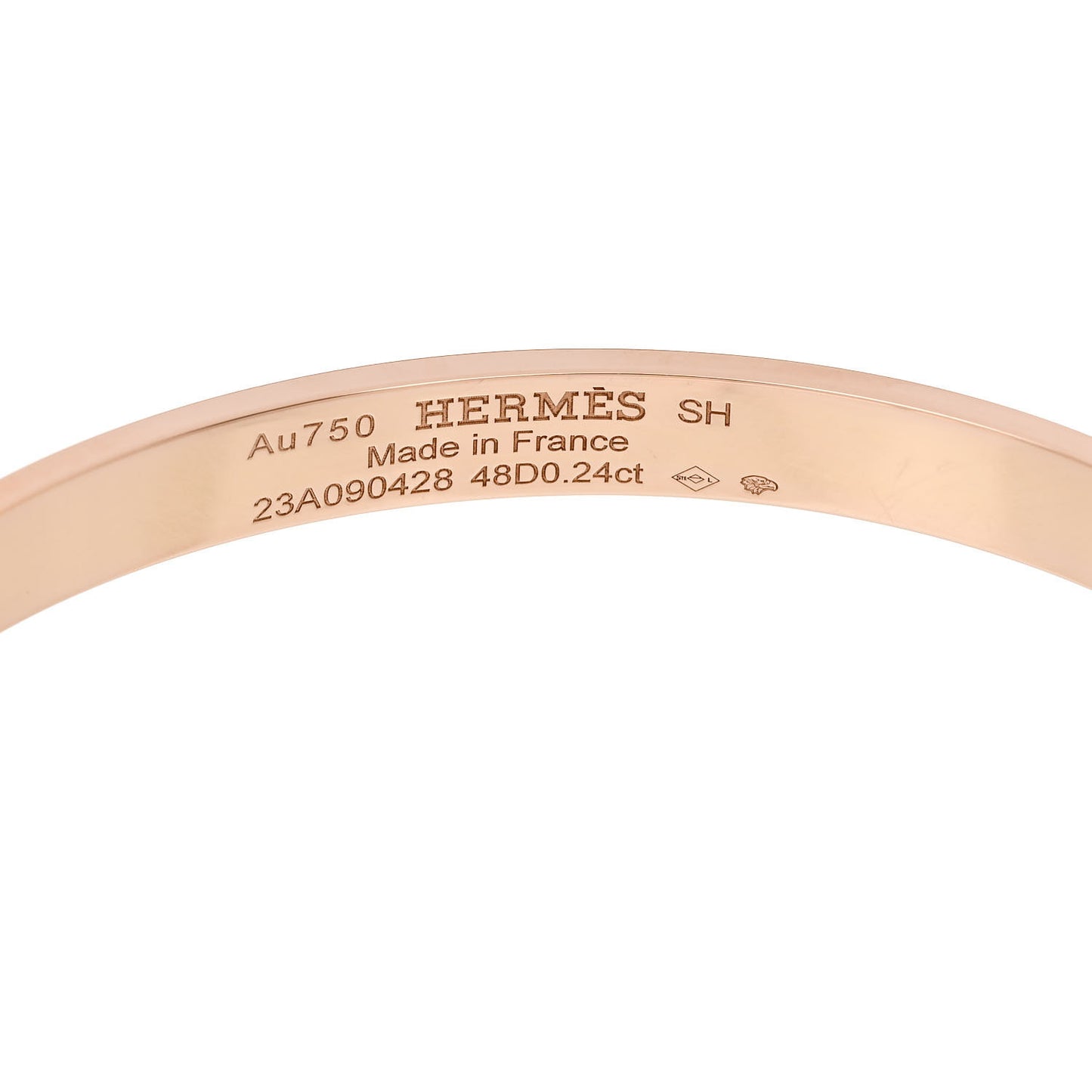18K Rose Gold Diamond PM Collier De Chien Bracelet SH