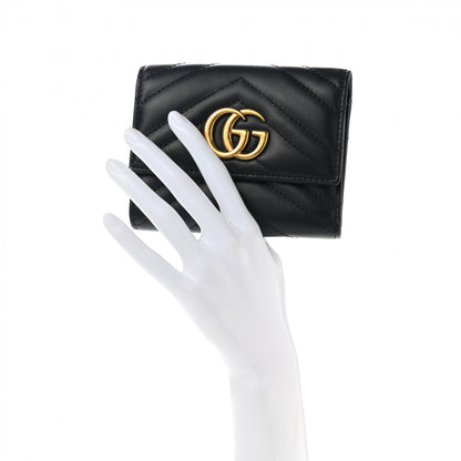 Gucci Calfskin Matelasse GG Marmont Wallet Black 2 of 8