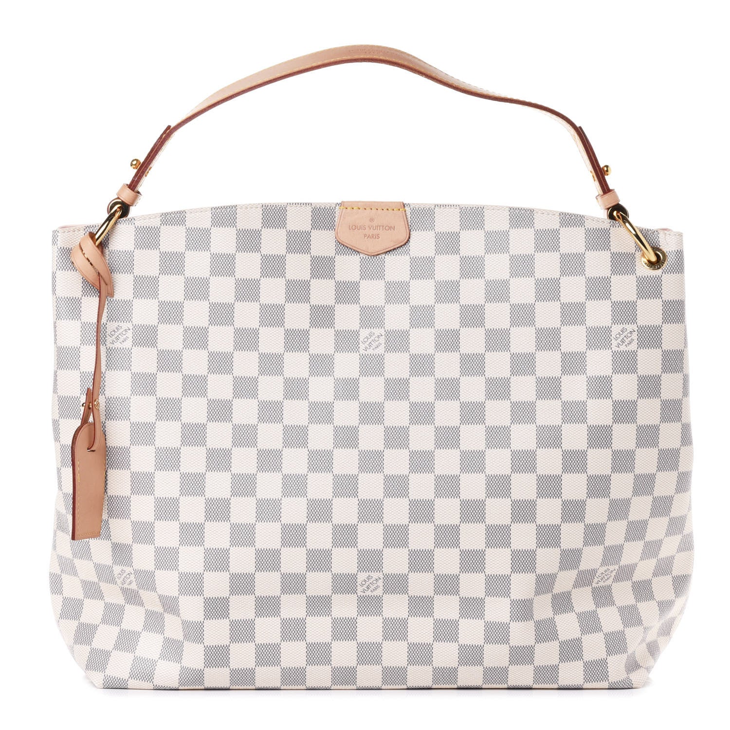 Louis Vuitton Damier Azur Graceful MM Rose Ballerine 1 of 4