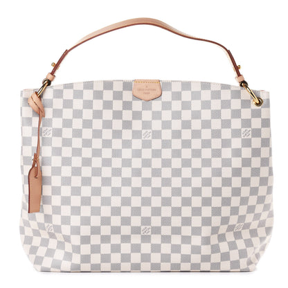 Louis Vuitton Damier Azur Graceful MM Rose Ballerine 1 of 4
