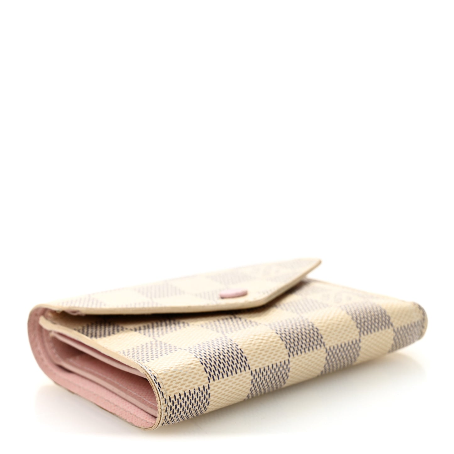 Damier Azur Victorine Wallet Rose Ballerine