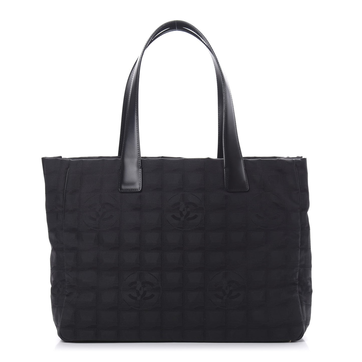 Nylon Large Travel Tote Black