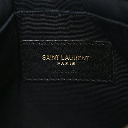 Saint Laurent Lambskin Matelasse Chevron Monogram A5 Wristlet Black 6 of 10