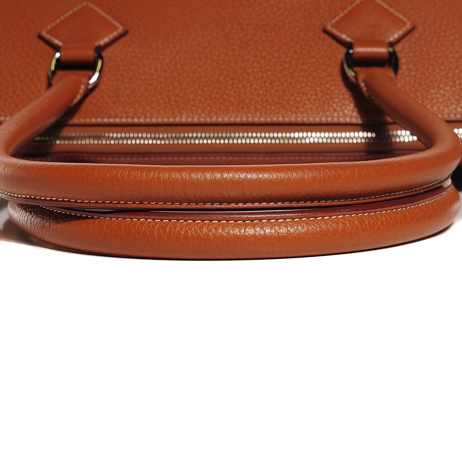 Hermes Taurillon Clemence Shoulder Atlas Satchel Gold 14 of 15