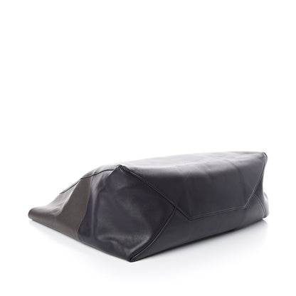 Celine Lambskin Horizontal Bi-Color Cabas Black Dark Grey 3 of 8
