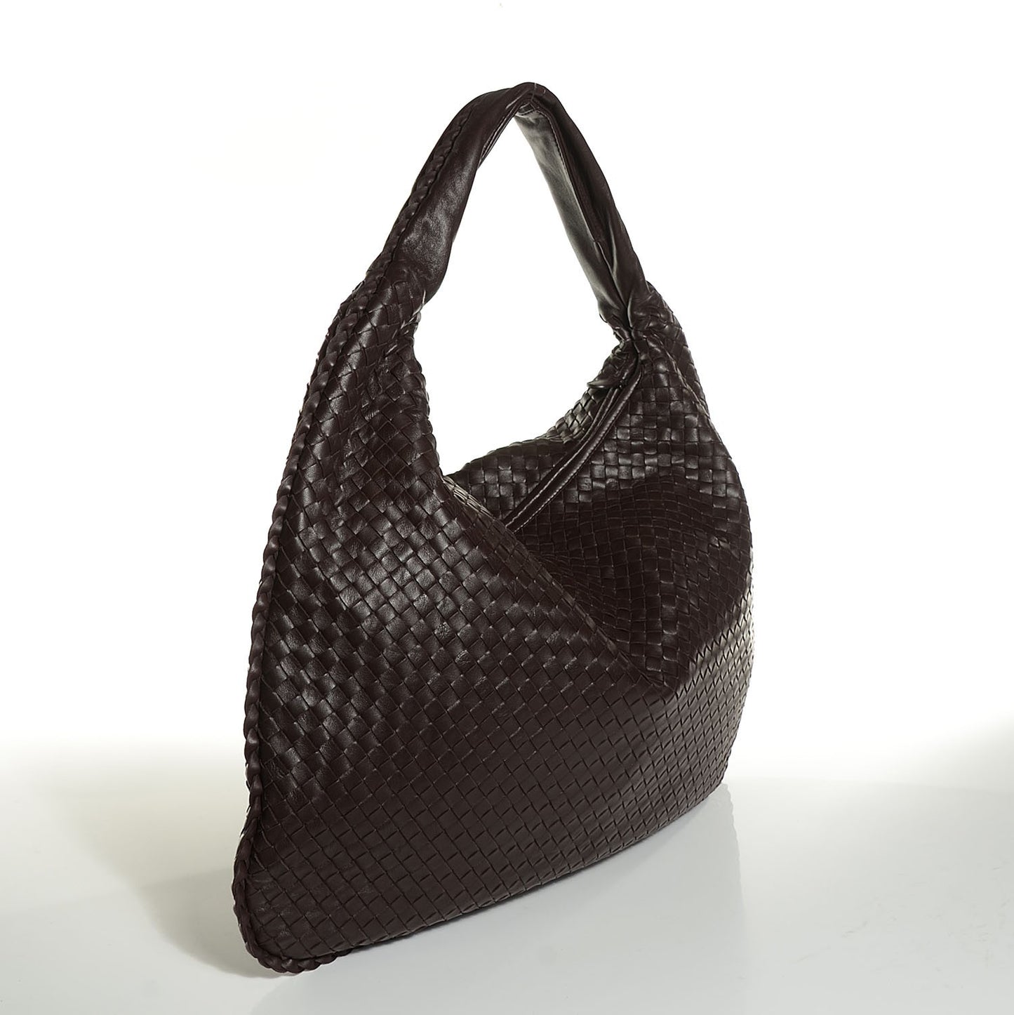 Nappa Intrecciato Maxi Veneta Hobo Ebano
