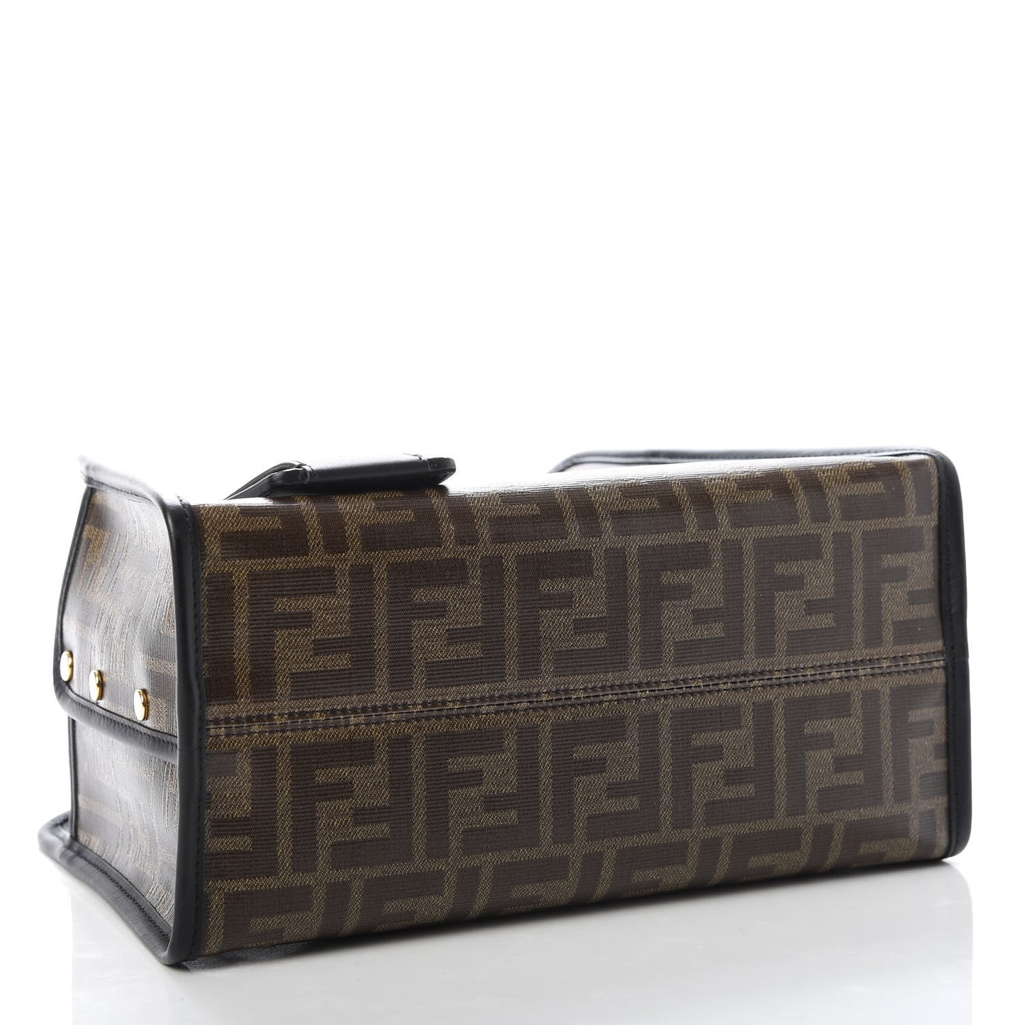 Glazed Fabric Vitello Century FF 1974 Stamp Patch Mini Peekaboo Defender Cover Mogano Panna Black