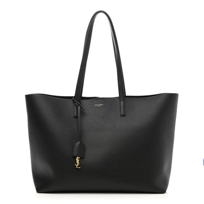 Saint Laurent Calfskin Large Shopping Tote Black 3 of 13