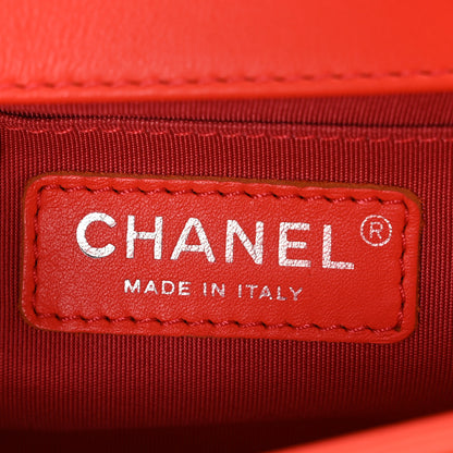 Chanel Calfskin Chevron Quilted Small Boy Flap Coral 6 of 10