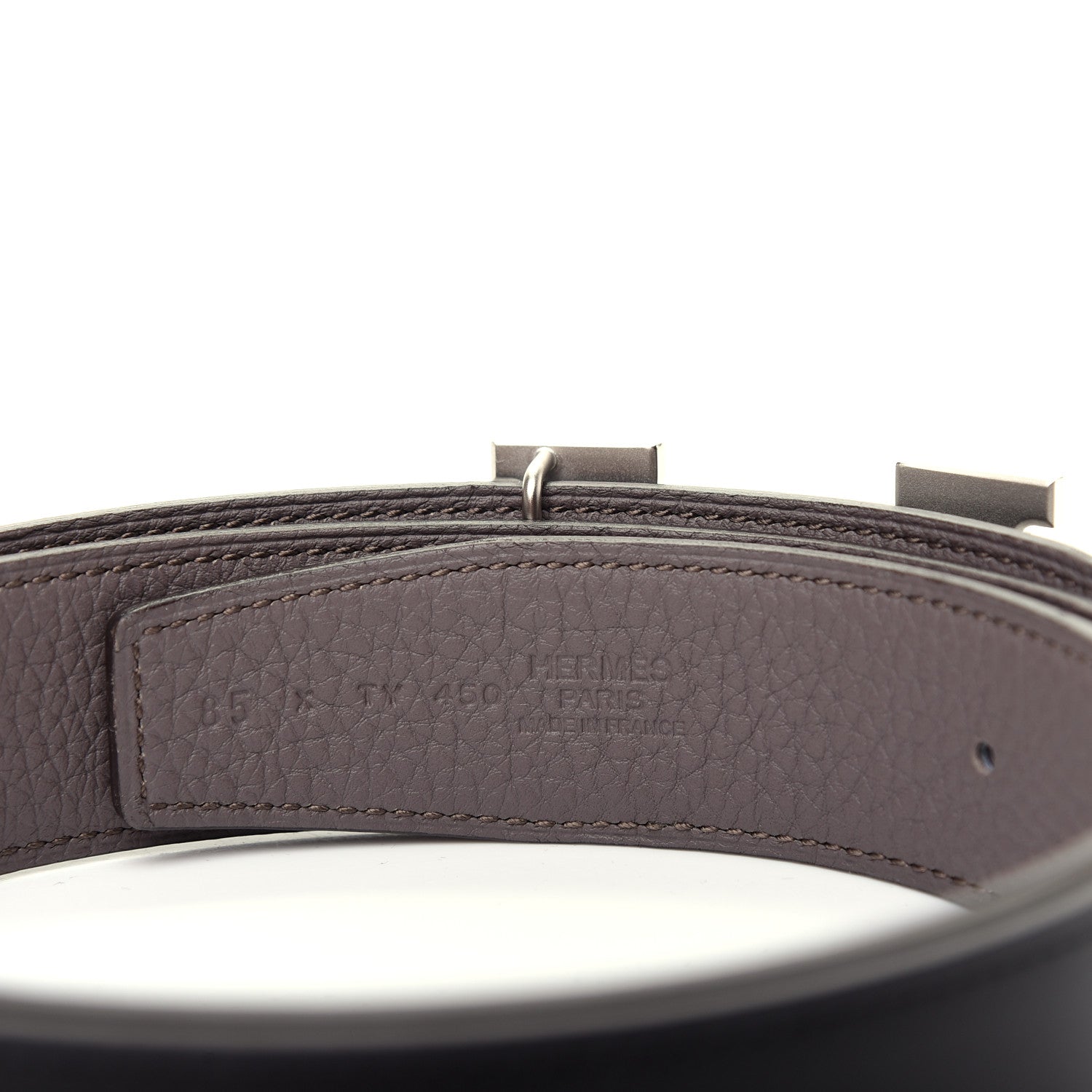 Hermes Box Togo 32mm H Belt 85 Black Etain 3 of 5