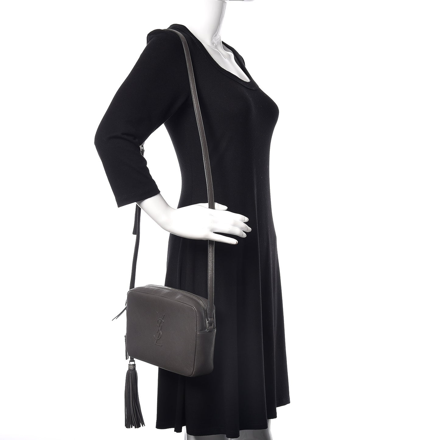 Lambskin Monogram Small Lou Camera Bag Asphalt
