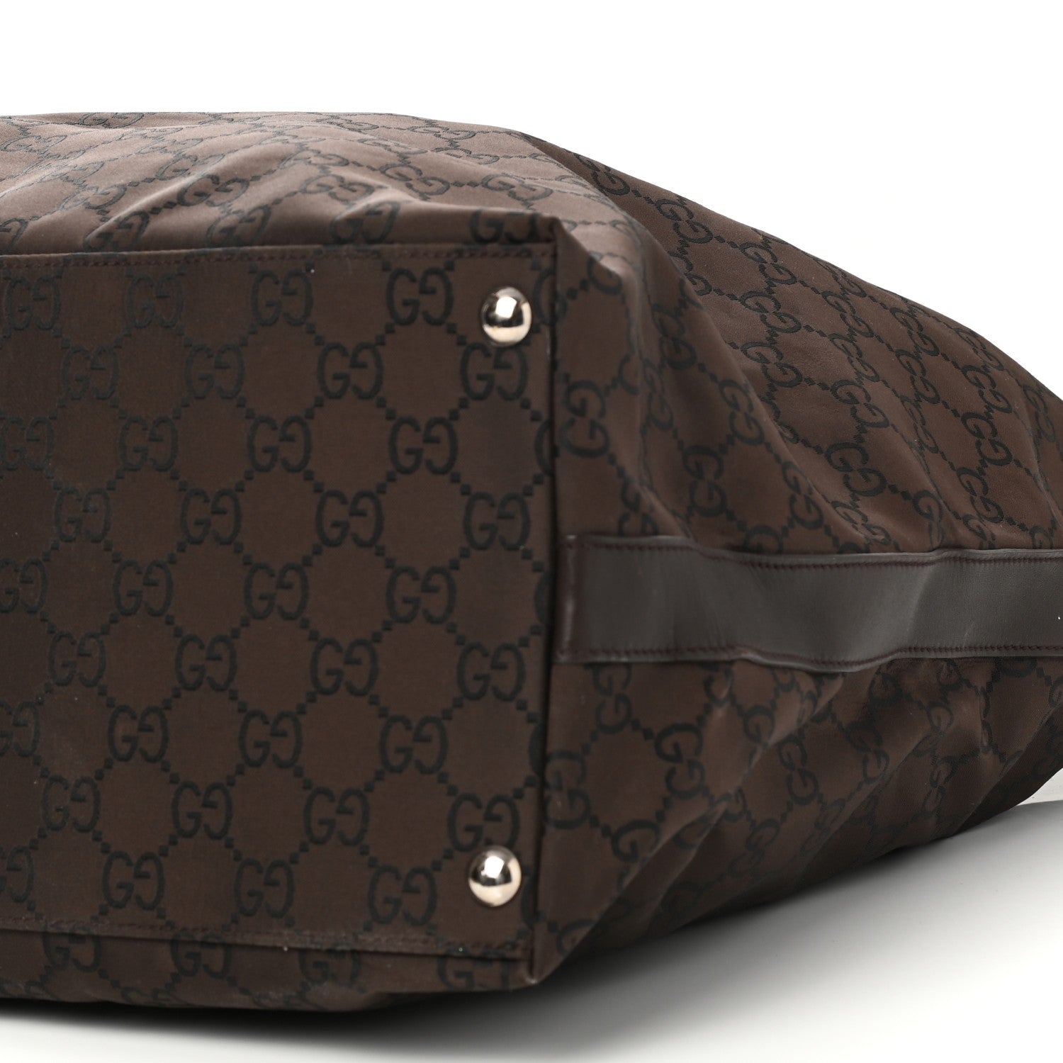 Gucci Nylon Monogram Extra Large Hobo Dark Brown 10 of 12