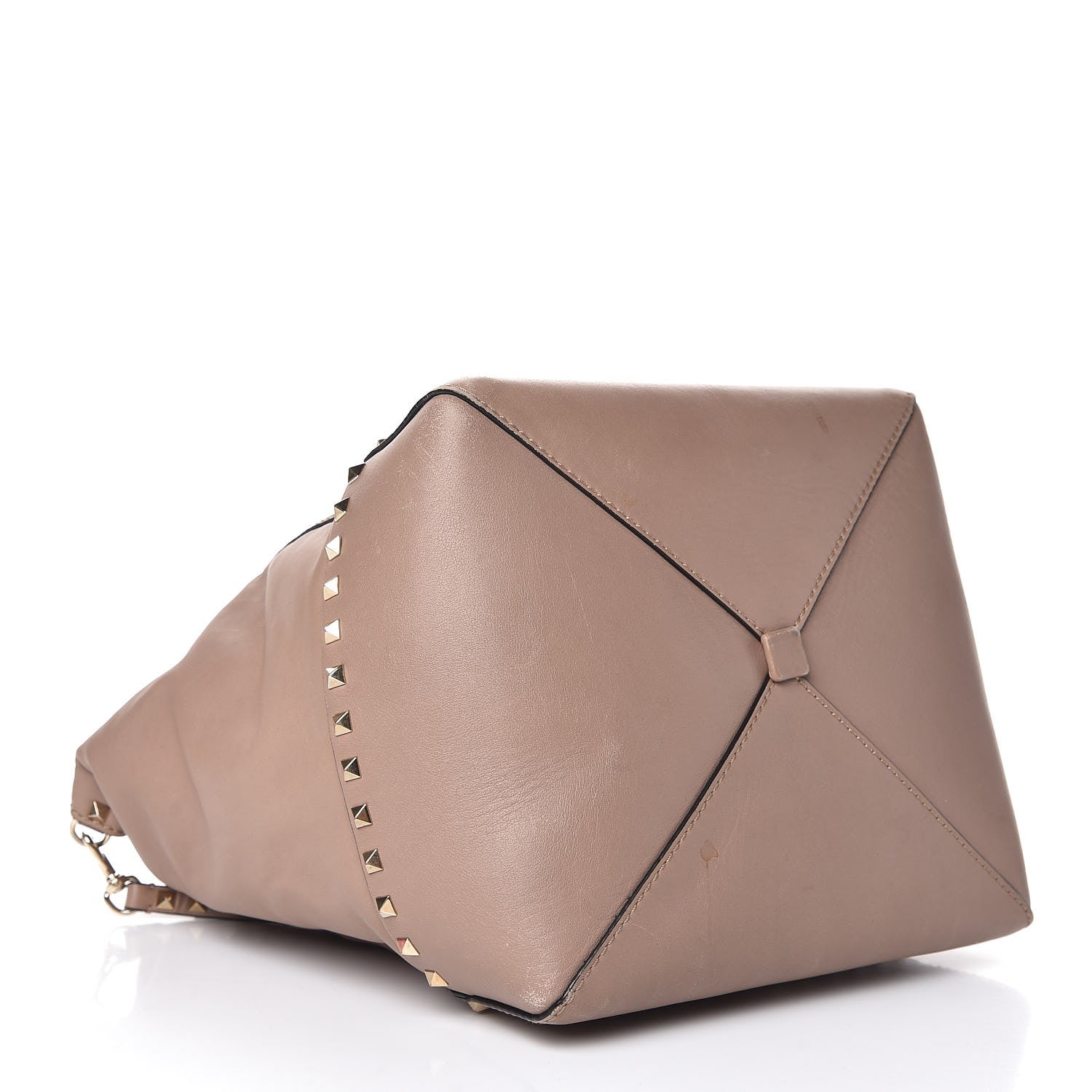 Valentino Garavani Calfskin Rockstud New Dome Bucket Tote Poudre 5 of 13