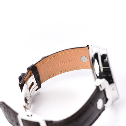 Louis Vuitton Stainless Steel Alligator 44mm Tambour Essential Orientation Automatic Watch Brown 6 of 6