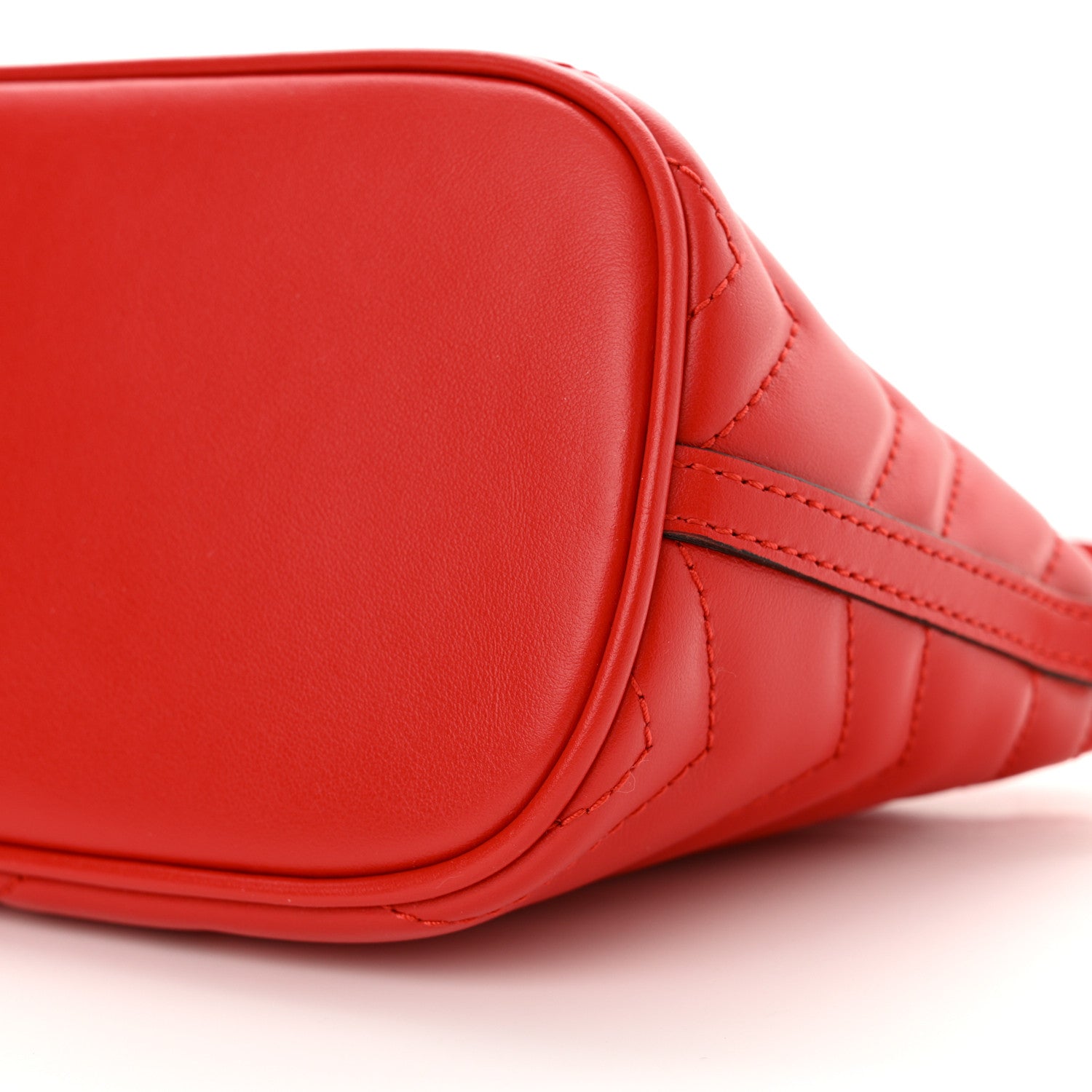 Gucci Calfskin Matelasse Chevron GG Marmont Sling Shoulder Bag Rosso 10 of 10