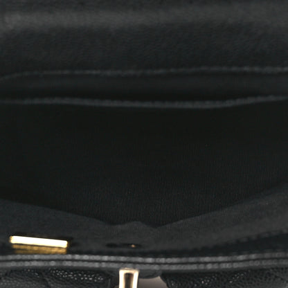 Chanel Shiny Caviar Quilted Medium Duma Pockets Drawstring Backpack Black 5 of 13
