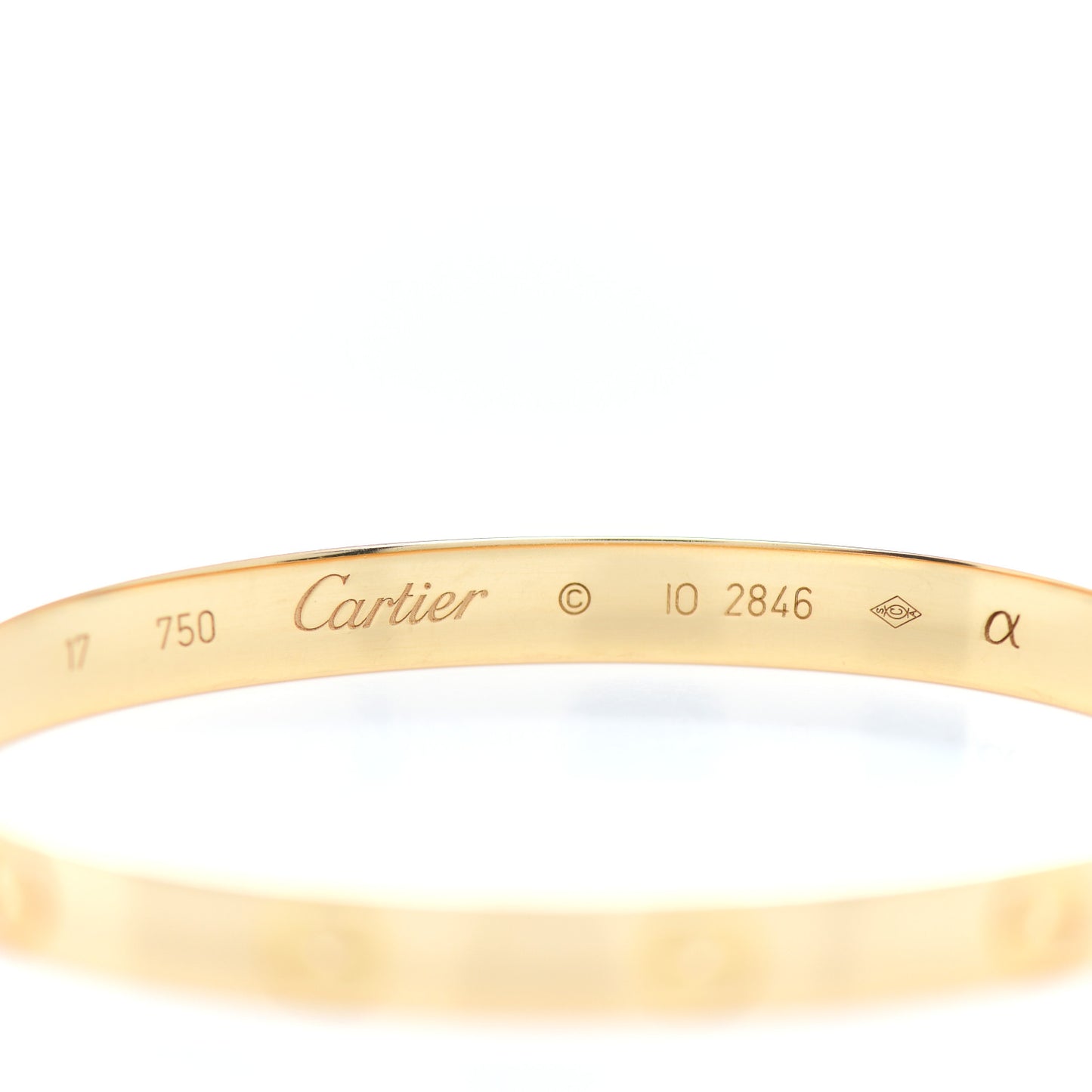 18K Yellow Gold LOVE Bracelet 17