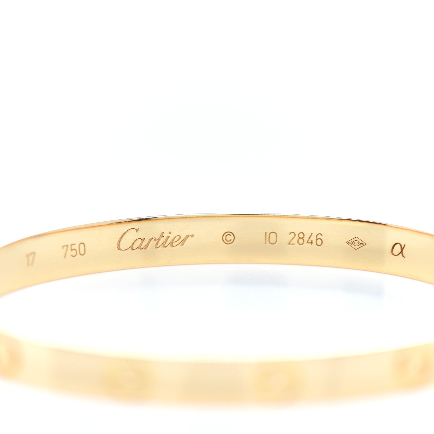 Cartier 18K Yellow Gold LOVE Bracelet 17 4 of 5