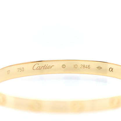 Cartier 18K Yellow Gold LOVE Bracelet 17 4 of 5