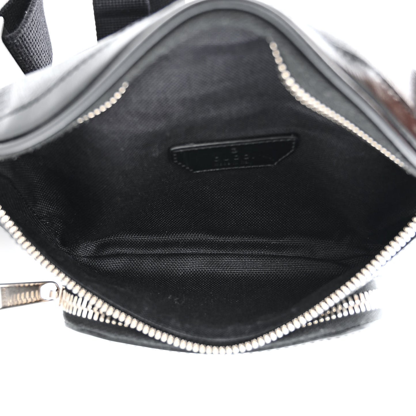 GG Supreme Monogram Textured Calfskin Retro Interlocking G Belt Bag Black