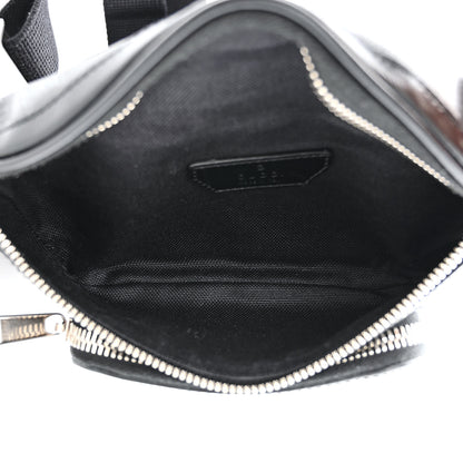 Gucci GG Supreme Monogram Textured Calfskin Retro Interlocking G Belt Bag Black 5 of 11