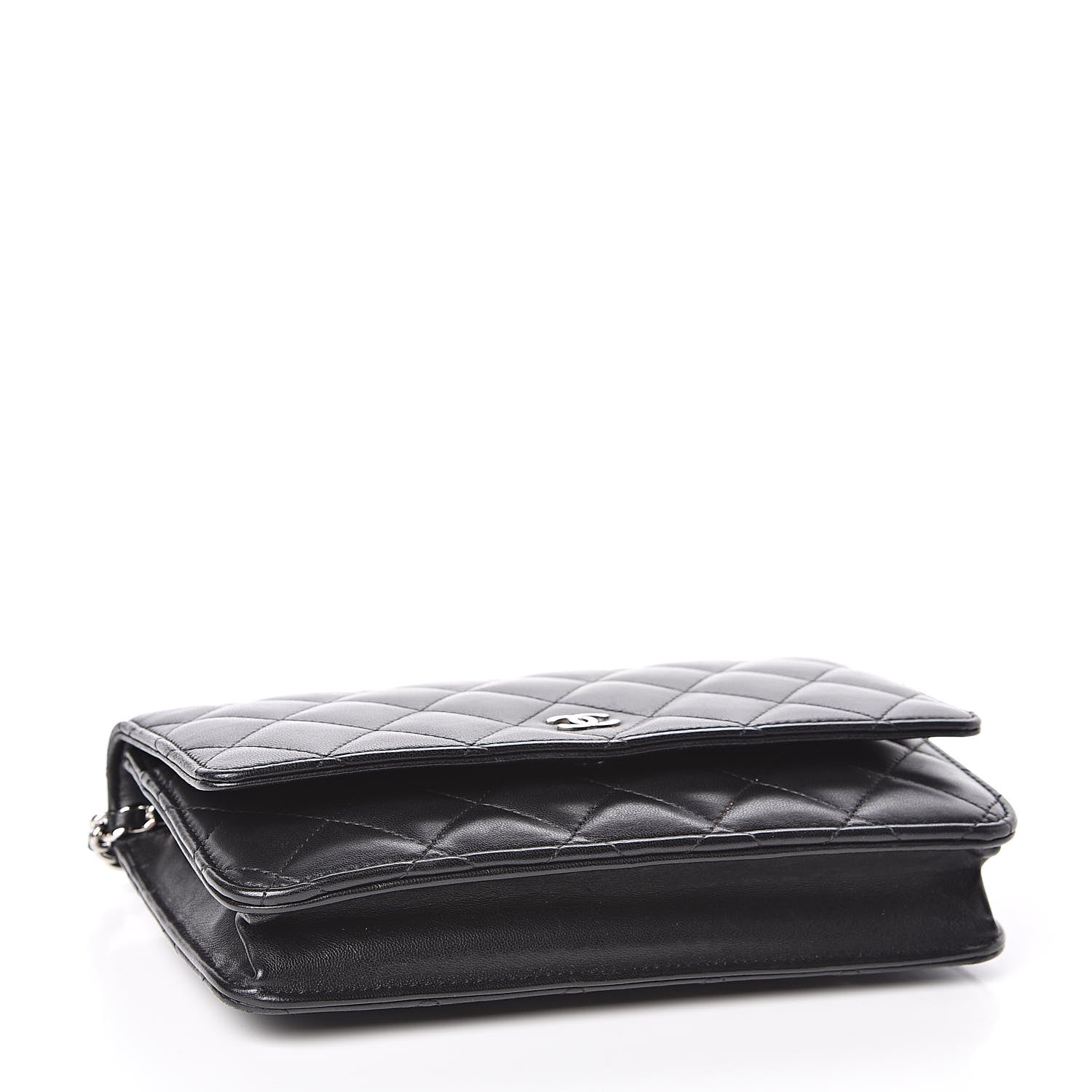 Chanel Lambskin Quilted Wallet On Chain WOC Black 4 of 11