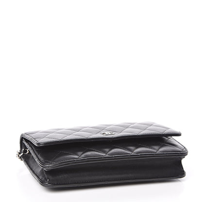 Chanel Lambskin Quilted Wallet On Chain WOC Black 4 of 11