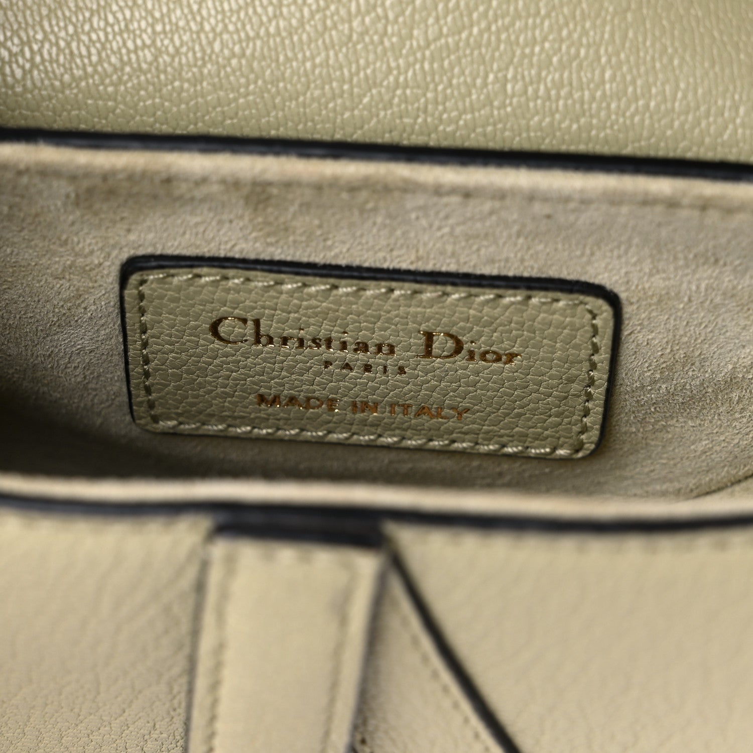 Christian Dior Goatskin Micro Saddle Bag With Strap Sage Green 5 of 7