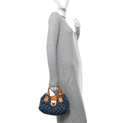 Louis Vuitton Monogram Denim Pleaty Blue 2 of 9