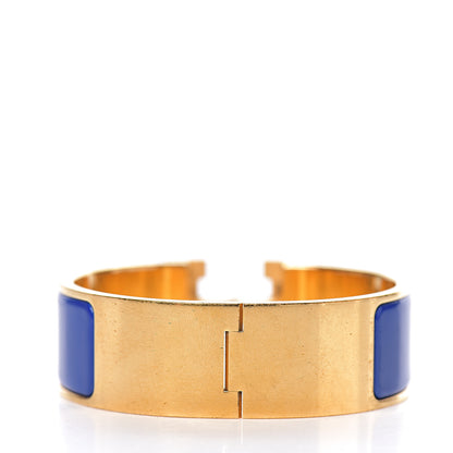 Hermes Enamel Wide Clic Clac H Bracelet PM Bleu Royal 2 of 3