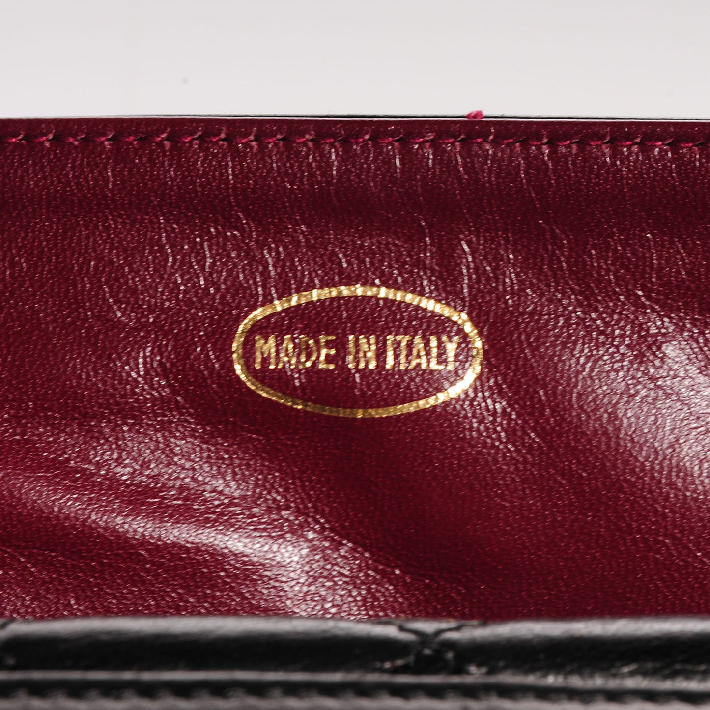 Lambskin Medium Single Flap w Wallet Black